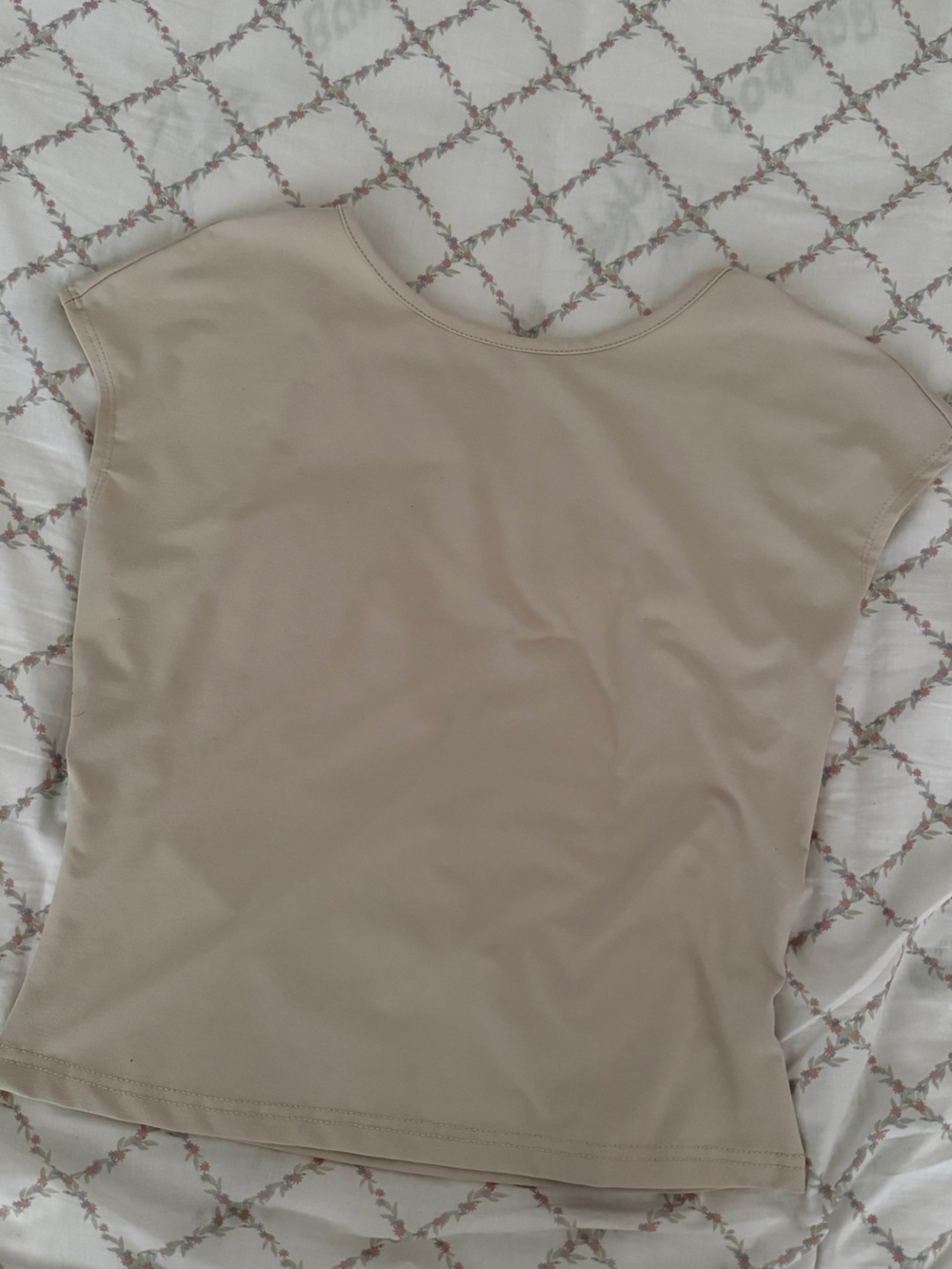 Neutral Beige Sleeveless Backless Cropped Top